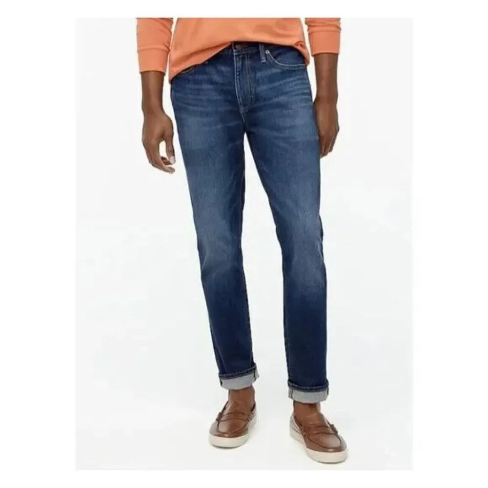 J Crew Flex Slim-fit Jean Mens 30x32 NWT Stretch Cotton‎ 5-Pockets Flat front